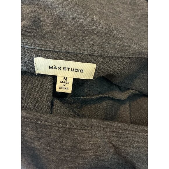 Max Studio Womens M Gray Dress Ruffle Bell Sleeve Shift Casual Work Office - Picture 5 of 6